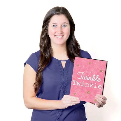 Big Dot Of Happiness Pink Twinkle Twinkle Little Star - Baby Girl Nursery Wall Art & Kids Room Decor - Gift Ideas - 7.5 X 10 Inches - Set Of 3 Prints 4 Big Dot Of Happiness Pink Twinkle Twinkle Little Star - Baby Girl Nursery Wall Art & Kids Room Decor - Gift Ideas - 7.5 X 10 Inches - Set Of 3 Prints - Image 4