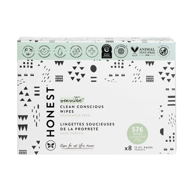 The Honest Company Plant-Based Baby Wipes Made With Over 99% Water - Pattern Play (Select Count) 8 The Honest Company Plant-Based Baby Wipes Made With Over 99% Water - Pattern Play (Select Count) - Image 8