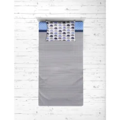 Bacati - Elephants Blue/Navy/Gray 4 Pc Toddler Bedding Set -Baby Products GUEST 05189e13 97dc 4344 9de8 906c844f6122