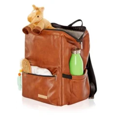 Hannah & Sophia Soho Large Traverse Baby Diaper Bag Backpack In Cognac, Water Resistant Changing Pad & Mini Mom Tote Included, Brown -Baby Products GUEST 0e4178a8 714d 40fe bc96 8804bad8b482