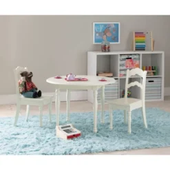 3pc Londyn Table And Chairs Set White - Powell -Baby Products GUEST 109b738b 5584 48fd 9863 686a09bf48c2