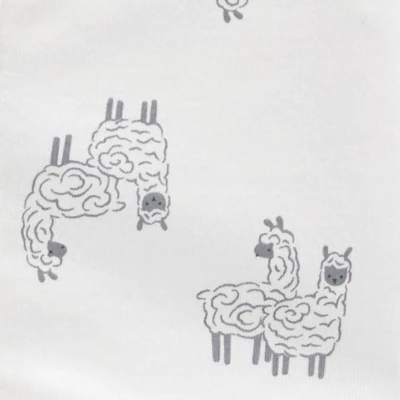 Carter's Just One You® Baby 4pc Llama Pajama Set - White/Gray 2 Carter's Just One You® Baby 4pc Llama Pajama Set - White/Gray - Image 2