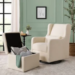Carter's By DaVinci Adrian Swivel Glider With Storage Ottoman -Baby Products GUEST 134e7021 39b4 48de 91c9 334dee4d9f46