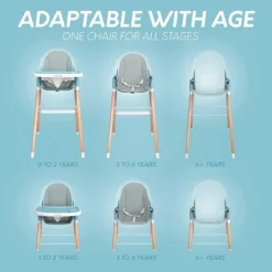 Children Of Design Adjustable 6-in-1 Wooden Classic High Chair For Babies & Toddlers -Baby Products GUEST 14724a10 2378 4fcf a600 60c9028a509b