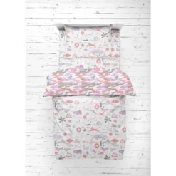 Bacati - Jungle Safari Girls Lilac/Coral Muslin 5 Pc Toddler Bedding Set With Dec Pillow -Baby Products GUEST 1c30cf58 d692 479d 9295 532f37906bc3