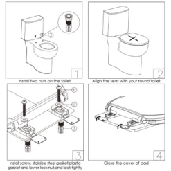 Toddlers & Adult Round Toilet Seat With Built-in Potty Training Seat Slow-Close -Baby Products GUEST 1e2b3bf1 9b1d 46aa aad2 cf1553a3d0cd