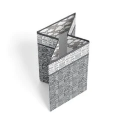 Bacati - Clouds In The City White/Gray Collapsible Laundry Hamper