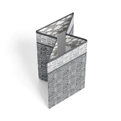Bacati - Clouds In The City White/Gray Collapsible Laundry Hamper 1 Bacati - Clouds In The City White/Gray Collapsible Laundry Hamper