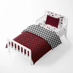 Bacati - Lumberjack Red Black 5 Pc Toddler Bedding Set -Baby Products GUEST 25704bc2 5009 49d3 8b41 79c070327788