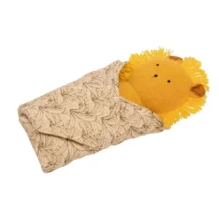 Manhattan Toy Embroidered Plush Lion Baby Rattle + Soft Cotton Burp Cloth, 16 X 16 Inches -Baby Products GUEST 2b560f2e 83c6 4c8c 9b8f 533038bc8238