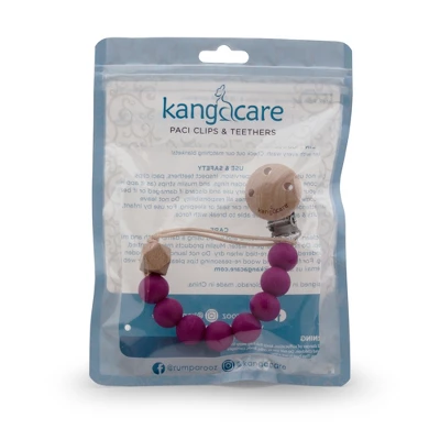 Kanga Care Silicone & Wood Paci Clip 3 Kanga Care Silicone & Wood Paci Clip - Image 3
