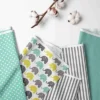 Bacati - Elephants Mint/Yellow/Gray 10 Pc Crib Bedding Set With 2 Crib Fitted Sheets