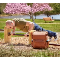 Hannah & Sophia Soho Large Traverse Baby Diaper Bag Backpack In Cognac, Water Resistant Changing Pad & Mini Mom Tote Included, Brown -Baby Products GUEST 339af96b d7d3 48e9 8c48 66aff70d7366