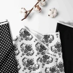 Bacati - Classic Damask Black/Grey/White 4 Pc Crib Bedding Set With Diaper Caddy