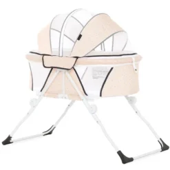Dream On Me Karley Plus Portable Bassinet With Removable Canopy And Folding Legs