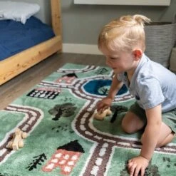 JumpOff Jo – Kids Carpet, Play Rug Playmat, Soft And Textured 3D Interactive With Roads For Cars And Toys, For Playroom – 39 X 59 In. -Baby Products GUEST 3b3173e7 f6a3 4156 8ed5 624a353151c9
