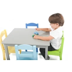 5pc Kids' Wood Table And Chair Set Green/Blue/Gray - Humble Crew 16 5pc Kids' Wood Table And Chair Set Green/Blue/Gray - Humble Crew -Baby Products GUEST 3c37d0ba a417 4ed6 a9b2 177e03f12f79
