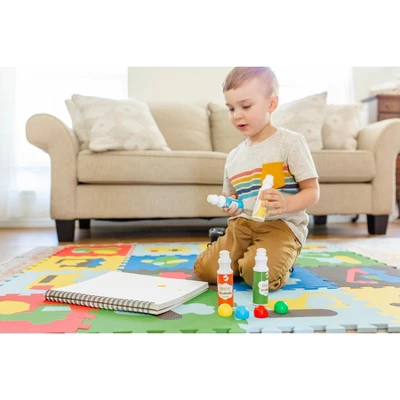 Tadpoles 16 Tiles Transportation Playmat For Kids | 16 Interlocking Tiles | Safe & Durable | Total Floor Coverage 50 X 50 | Ages 3 & Up | Multicolor 2 Tadpoles 16 Tiles Transportation Playmat For Kids | 16 Interlocking Tiles | Safe & Durable | Total Floor Coverage 50 X 50 | Ages 3 & Up | Multicolor - Image 2