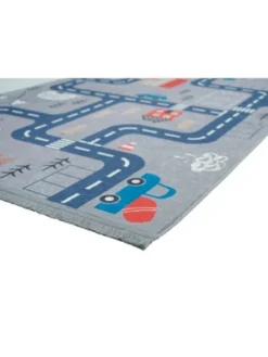 Mother Ruggers Road Home Machine Washable Colorful Kid's Rug