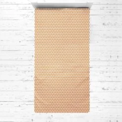 Bacati - Liam Triangles Orange Muslin 3 Pc Toddler Bed Sheet Set