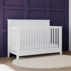 Storkcraft Solstice 5-in-1 Convertible Crib - White