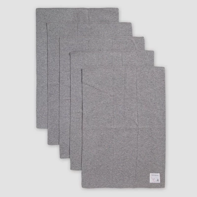 Burt's Bees Baby Burt's Bees Baby® Organic Cotton 5pk Burp Cloth Set - Heather Gray 1 Burt's Bees Baby Burt's Bees Baby® Organic Cotton 5pk Burp Cloth Set - Heather Gray