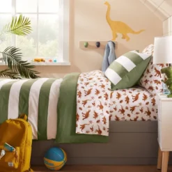 Dinosaur Cotton Kids' Sheet Set Watercolor Brown - Pillowfort™ -Baby Products GUEST 55087fec a779 486a 9945 ee4bbde2aafc