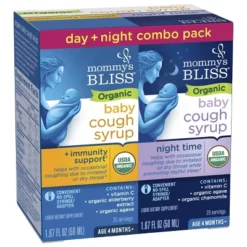 Mommy’s Bliss Mommy's Bliss Organic Day & Night Baby Cough Syrup And Mucus Syrup Combo Pack - 1.67 Fl Oz/2pk