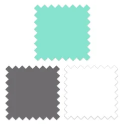 Bacati - 3 Layer Ruffled Crib/Toddler Bed Skirt - White/Mint/Gray -Baby Products GUEST 5b962f0b 7b61 4958 9910 79c7c05f2e14