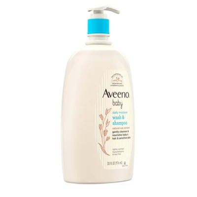 Aveeno Baby Gentle Wash & Shampoo With Natural Oat Extract For Sensitive Hair & Skin - Lightly Scented - 33 Fl Oz 4 Aveeno Baby Gentle Wash & Shampoo With Natural Oat Extract For Sensitive Hair & Skin - Lightly Scented - 33 Fl Oz - Image 4