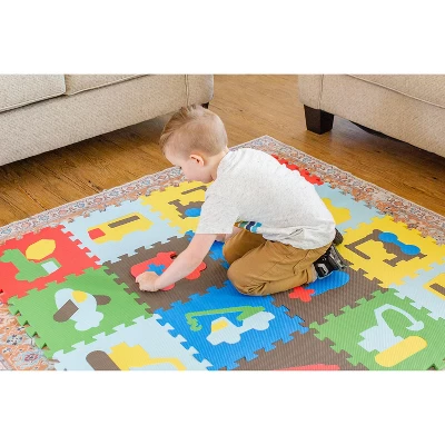 Tadpoles 16 Tiles Transportation Playmat For Kids | 16 Interlocking Tiles | Safe & Durable | Total Floor Coverage 50 X 50 | Ages 3 & Up | Multicolor 1 Tadpoles 16 Tiles Transportation Playmat For Kids | 16 Interlocking Tiles | Safe & Durable | Total Floor Coverage 50 X 50 | Ages 3 & Up | Multicolor