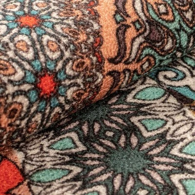 Bohemian Medallion Non-Slip Washable Indoor/ Outdoor Area Rug By Blue Nile Mills 1 Bohemian Medallion Non-Slip Washable Indoor/ Outdoor Area Rug By Blue Nile Mills