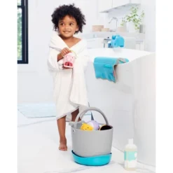 Skip Hop Moby Stowaway Bath Toy Bucket - Gray -Baby Products GUEST 63ee562e ee5d 4f76 8066 d96ea43a28e1