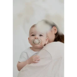 Bibs Infinity Symmetrical Silicone Pacifier 0-6m - Size 1 - Ivory/Blush - 2pk