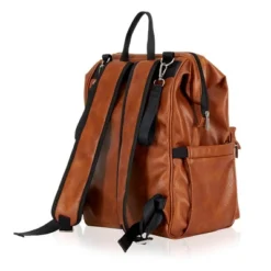 Hannah & Sophia Soho Large Traverse Baby Diaper Bag Backpack In Cognac, Water Resistant Changing Pad & Mini Mom Tote Included, Brown -Baby Products GUEST 68b07ae0 3f94 4f76 84f2 fe885391362c