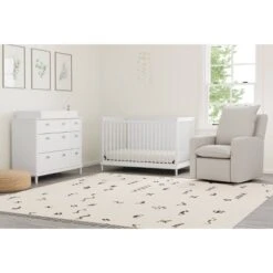 Storkcraft Timeless Side Lever Reclining Glider With USB Charging Port - Ivory