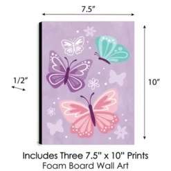 Big Dot Of Happiness Beautiful Butterfly - Floral Nursery Wall Art And Kids Room Decor - 7.5 X 10 Inches - Set Of 3 Prints -Baby Products GUEST 6b4a348e 97be 4c17 adc6 8b17a0b832cf