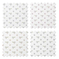 Bacati - Happy Monkeys Pink/Lilac/Gray Girls Muslin Swaddling Blankets Set Of 4 -Baby Products GUEST 6b776cf6 48cd 4f4b a942 8f9be9c4672d