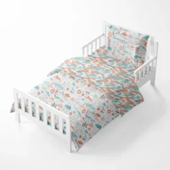 Bacati - Jungle Safari Boys Aqua/Orage Muslin 5 Pc Toddler Bedding Set With Dec Pillow 11 Bacati - Jungle Safari Boys Aqua/Orage Muslin 5 Pc Toddler Bedding Set With Dec Pillow -Baby Products GUEST 6d921814 70f0 494e 8412 19ff025879ae