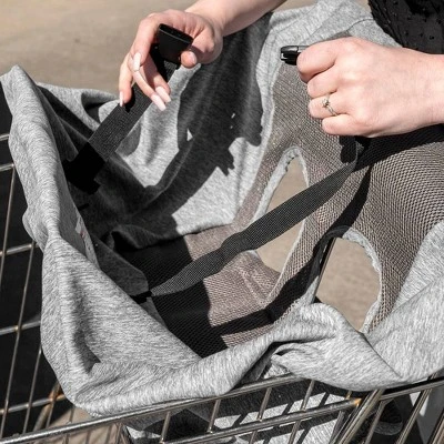 Boppy Compact Antibacterial Shopping Cart Cover - Gray 2 Boppy Compact Antibacterial Shopping Cart Cover - Gray - Image 2