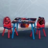 Delta Children Spider-Man Kids' Table And Chair Set With Storage (2 Chairs Included) - Greenguard Gold Certified - 3ct