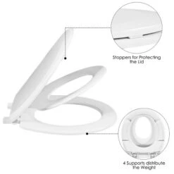 Toddlers & Adult Round Toilet Seat With Built-in Potty Training Seat Slow-Close -Baby Products GUEST 71fa4a9a 79df 4e5b 828c 9b49649071a0