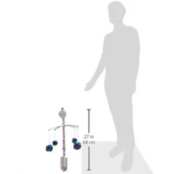 Bacati - Isabella Paisley Aqua/Lilac/Purple Musical Mobile