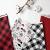 Bacati - Lumberjack Red Black 5 Pc Toddler Bedding Set