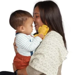 Manhattan Toy Embroidered Plush Lion Baby Rattle + Soft Cotton Burp Cloth, 16 X 16 Inches -Baby Products GUEST 7dea4b99 3288 4d8a b98b 55bbbc1c6e99