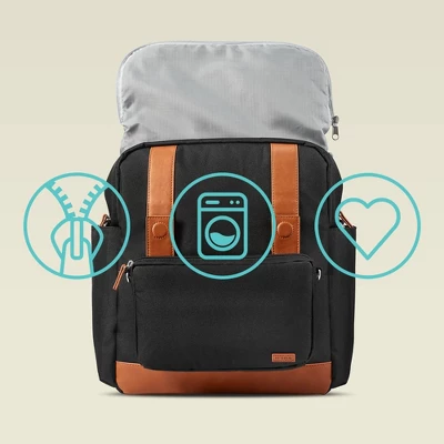 JJ Cole Bloomfield Modular Knapsack Diaper Bag Onyx & Ivory 6 JJ Cole Bloomfield Modular Knapsack Diaper Bag Onyx & Ivory - Image 6