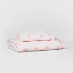 Dot Kids’ Towel Pink With SILVADUR™ Antimicrobial Technology - Pillowfort™ -Baby Products GUEST 82282e18 c513 4bb1 bb75 01d4a3c27447