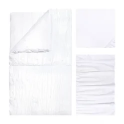 Trend Lab Simply White Crib Bedding Set - 3pc