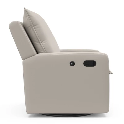 Storkcraft Timeless Side Lever Reclining Glider With USB Charging Port - Ivory 8 Storkcraft Timeless Side Lever Reclining Glider With USB Charging Port - Ivory - Image 8