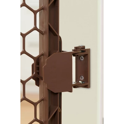 Regalo Plastic Play Yard With Door - Brown 3 Regalo Plastic Play Yard With Door - Brown - Image 3